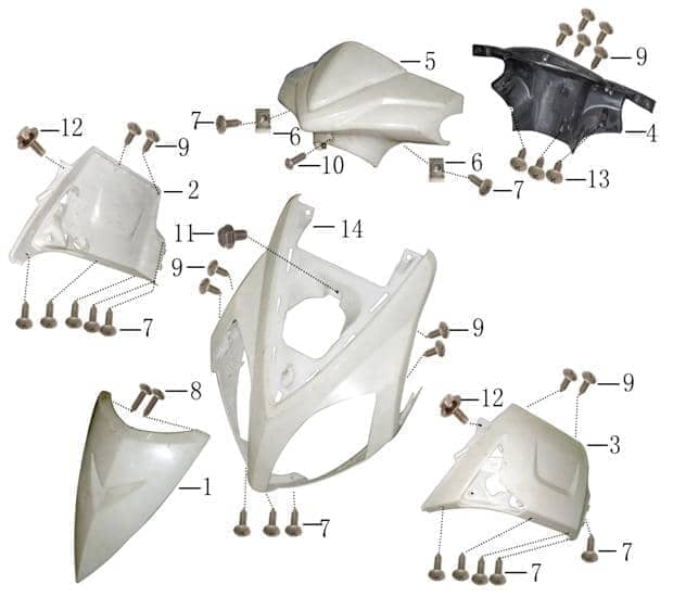 Frontverkleidung rechts schwarz Regenschutz 706317