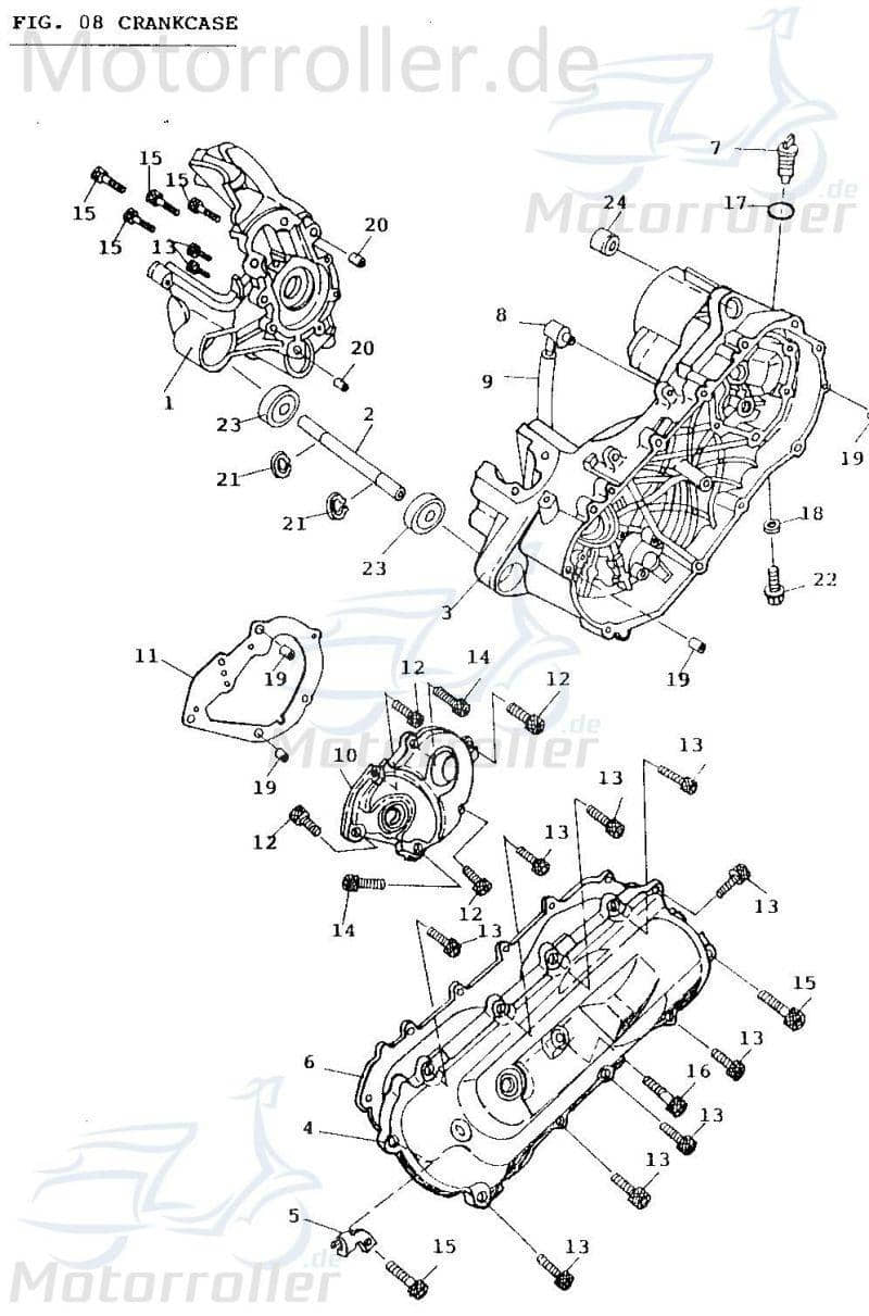 Adly Schraube M6x35mm Innensechskant JET 50 Roller Scooter 50ccm 2Takt Motorroller.de Innensechskantschraube Maschinenschraube Cat 50