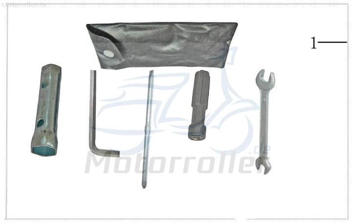 Bordwerkzeug Werkzeugset Jonway 1210008-2-4T125