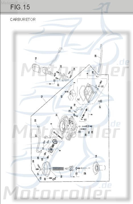 Kaltstarter E-Choke Tongjian Strassenbuggy 150 16046-KAT-909 Motorroller.de Eppella ECM TBM Twister Hammerhead Wangye Kasea Buggy