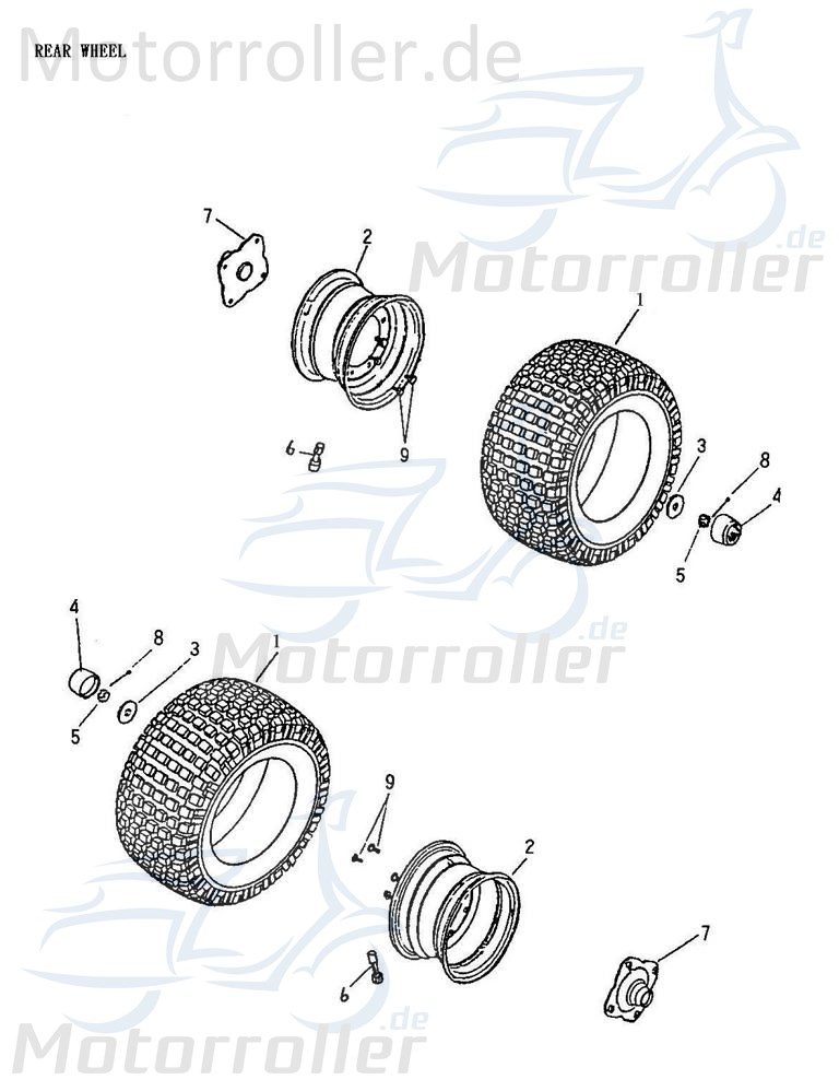 Adly Kugellager vorn ATV 50 II Utility XXL AC 50ccm 2Takt Motorroller.de Wälzlager Rillenkugellager Nadellager Rollenlager Kugel-Lager Wellenlager UTV