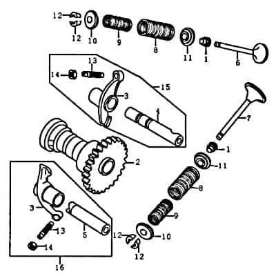 Kreidler Florett 125E Einlassventil 125ccm 4Takt FIG.E4-6 Motorroller.de Motorventil Motor-Ventil Einlass-Ventil Ventil-Einlass Zylinderkopfventil