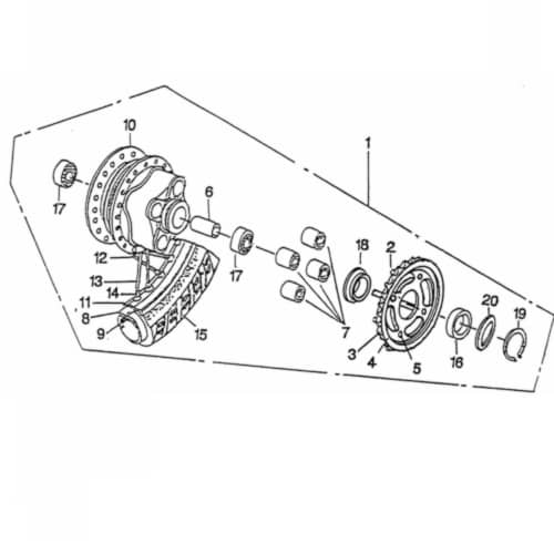 Rex Chopper 125 Zentrierhülse Hinterrad Motorrad 125ccm 4Takt 98695 Motorroller.de Moped Ersatzteil Service Inpektion Direktimport