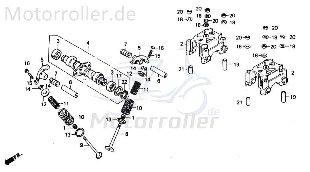 Chunlan Chopper Ventilaußenfeder 125ccm 4Takt ABB-P04-NO.-10 Motorroller.de 244FM Motorrad Moped Ersatzteil Service Inpektion Direktimport