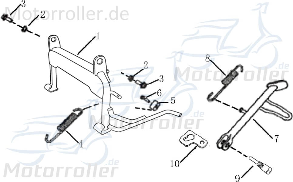 Buchse Hauptständer mit Bund 10x15x9mm 125ccm AGM 50ccm 4Takt Motorroller.de Hülse Distanzhülse Lagerbuchse Distanz-Hülse Distanzbuchse Passhülse