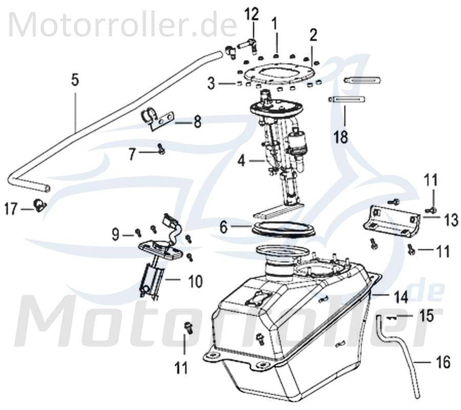 Halter Benzintank Jonway Insignio 250 DD Halterung 750274 Motorroller.de Haltebügel Halteblech Halte-Blech Halte-Bügel 125ccm-4Takt Scooter Kreidler