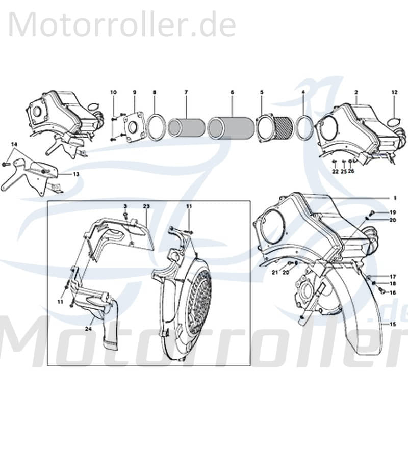 Kreidler STAR Deluxe 4S 125 Halter 125ccm 4Takt 720038 Motorroller.de Halterung Haltebügel Halteblech Halte-Blech Halte-Bügel 125ccm-4Takt Scooter LML
