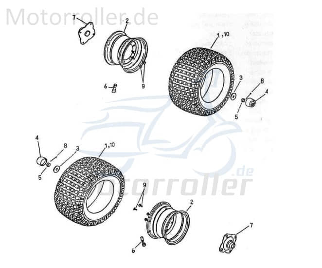 Adly Quad 50 2 Bundmutter M14 150ccm 4Takt 94051-14000-19 Motorroller.de Sechskantmutter Flanschmutter Sechskant-Mutter Flansch-Mutter Maschinenmutter