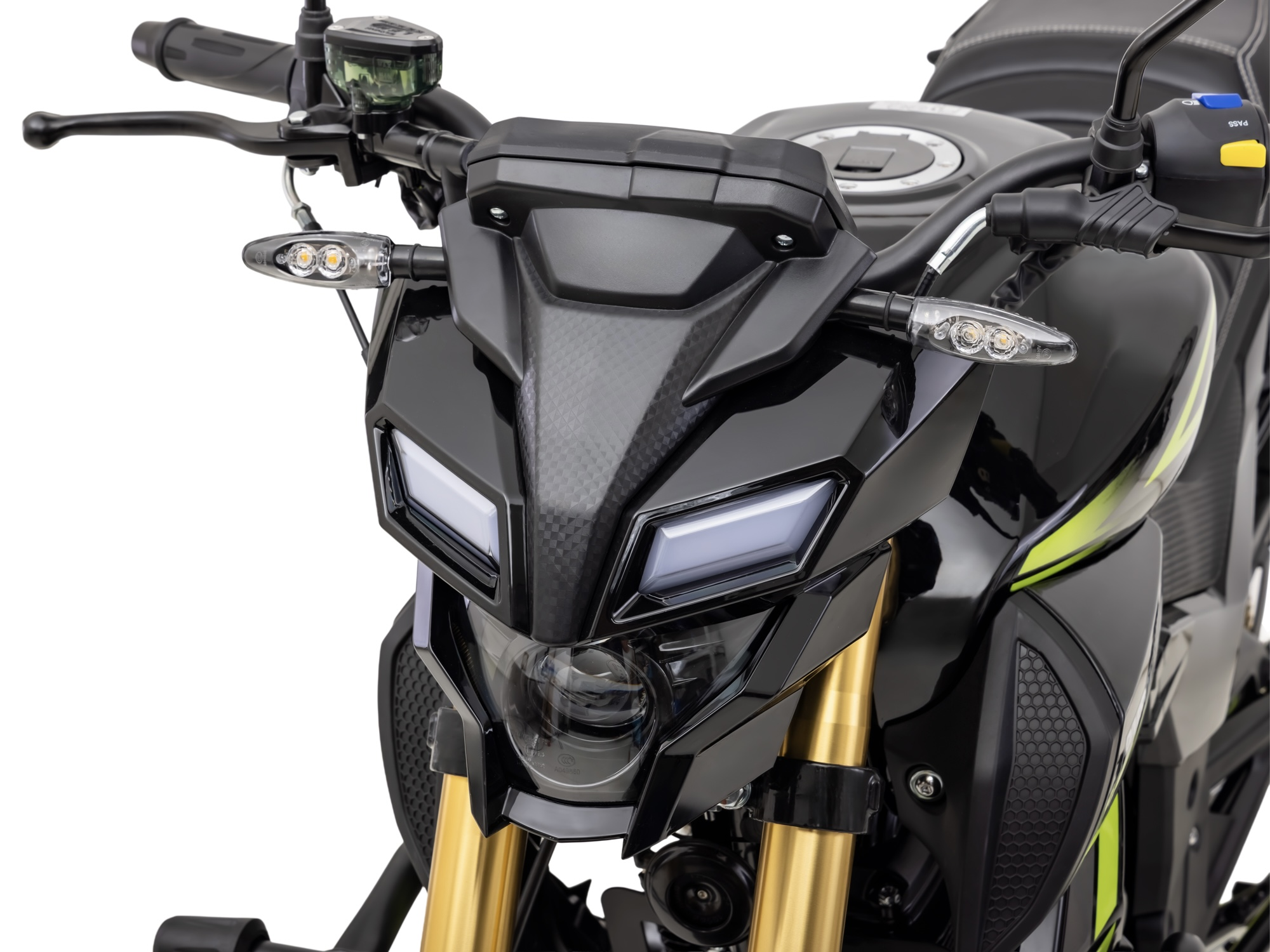 Motorrad Fighter 125 DV-RS AIR neon-grün/schwarz 90 km/h Euro 5+ Schaltmoped Mokick Kleinkraftrad