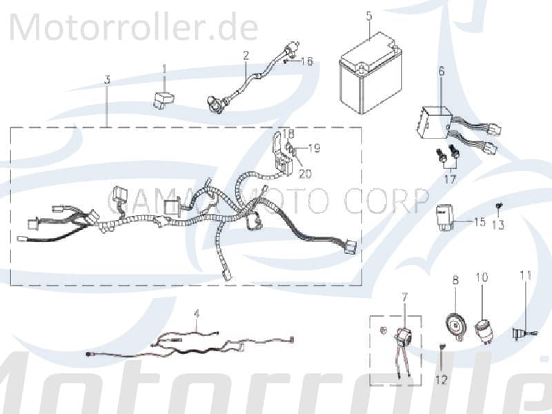 SMC Schraube M6x30mm Generic Sirion 50 Scooter B01090603065 Motorroller.de Bundschraube Maschinenschraube Flanschschraube Flansch-Schraube Moped