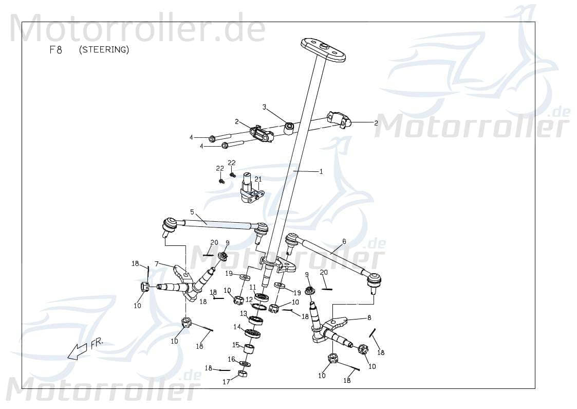 PGO X-RIDER 150 Spurstange links Quad ATV 150ccm 4Takt X2445040000 Motorroller.de UTV Ersatzteil Service Inpektion Direktimport