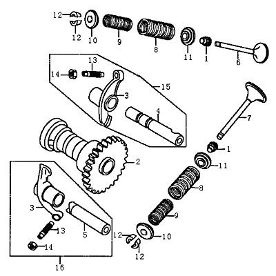 Nockenwelle 34 Zähne + Kipphebelarretierung GY7 704423