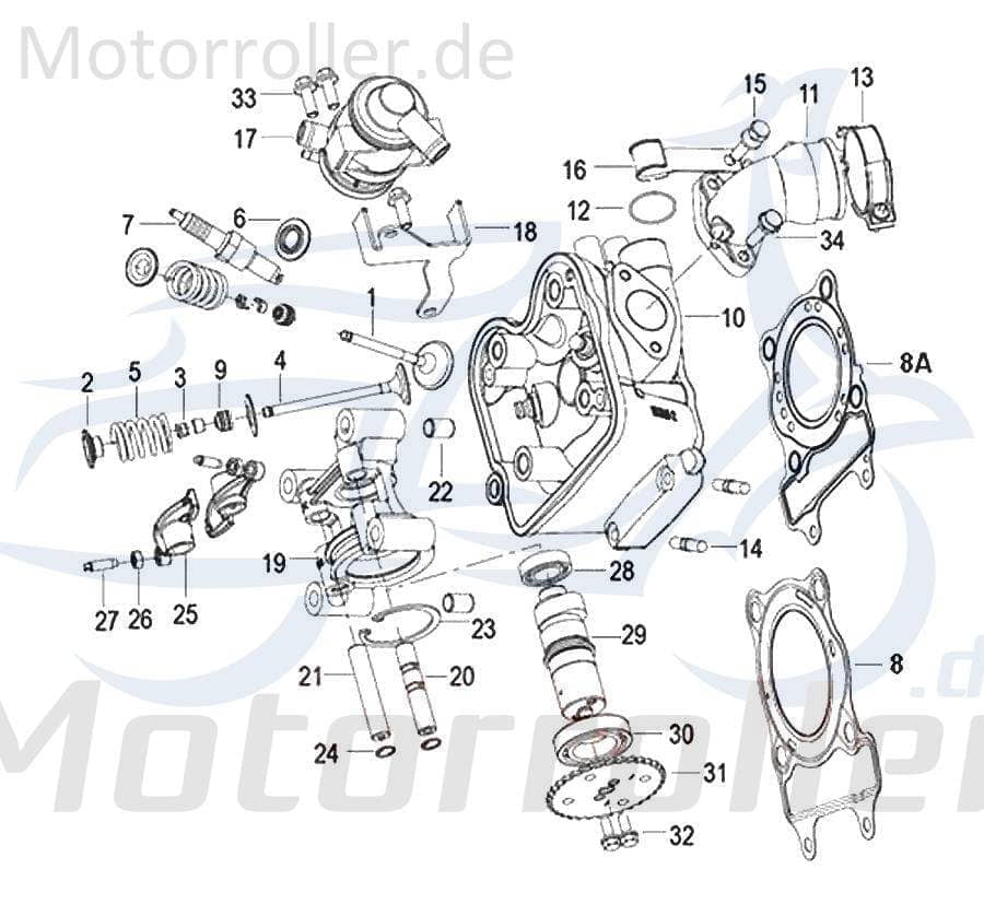 SMC Einstellschraube M5mm Generic Zion 125 4Takt 129233000000 Motorroller.de Regulierschraube Gemischschraube Standgasschraube Leerlaufschraube Moped