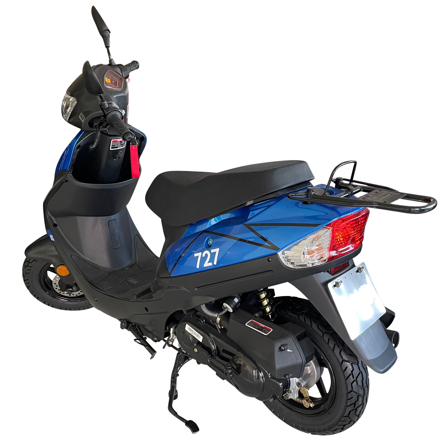 Motorroller GMX 460 Sport R 727 BS 45 km/h 12 Zoll schwarz-blau Euro 5 Mokick Roller Scooter