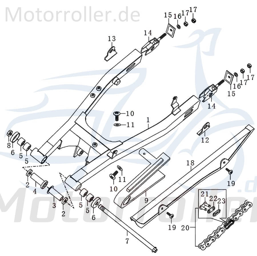 Kreidler STREET 125 DD Steuerkettenspanner 125ccm 4Takt 91436 Motorroller.de Spannvorrichtung Kettenspannvorrichtung Ketten-Spanner Spann-Vorrichtung
