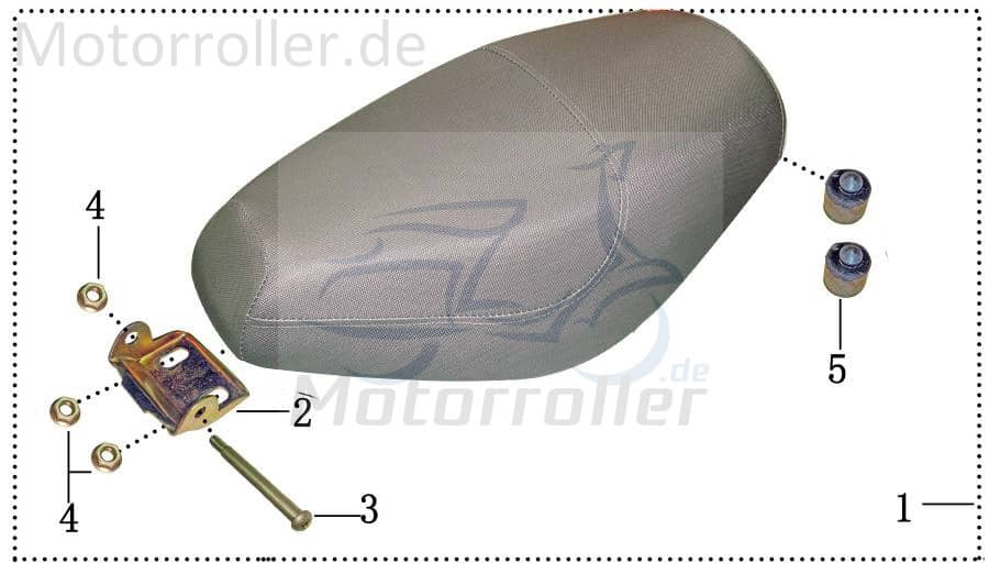 Bolzen Sitzbankscharnier M6mm verzinkt AGM Roller 50ccm 4Takt Motorroller.de Gewindebolzen Gewindestift Gewinde-Stift Gewinde-Bolzen Stift-Schraube