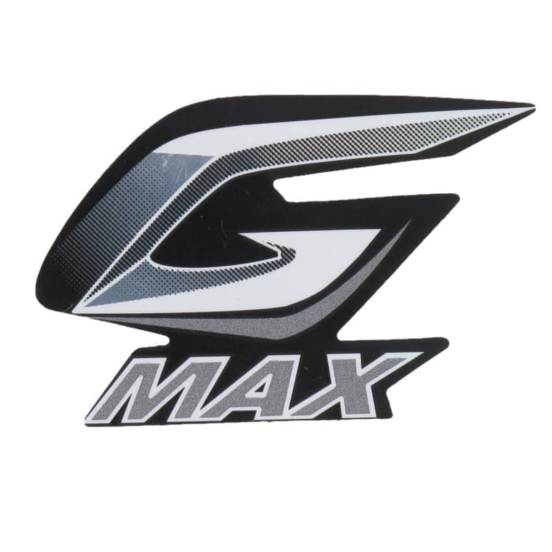 PGO Aufkleber Frontverkleidung G-Max Sticker Dekor Roller M2601010000 Motorroller.de Dekor-Aufkleber Klebeetikett Emblem Schriftzug Mokick Ersatzteil