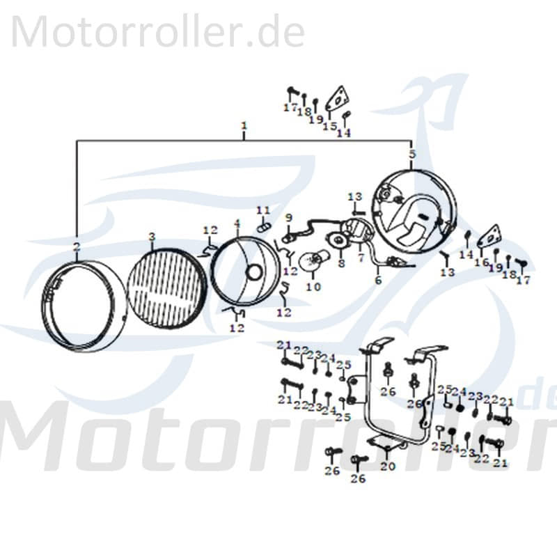 Halteplatte rechts Kreidler SUPERMOTO 125 Halter 125ccm 91564 Motorroller.de Stahlplatte Montageschiene Fixierung Halterung Montageplatte Grundplatte