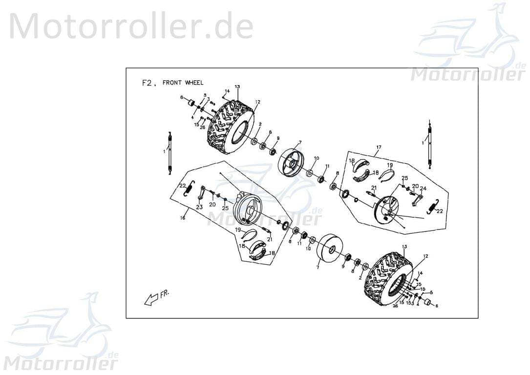 O-Ring Bremsnocke vorn X040D110000