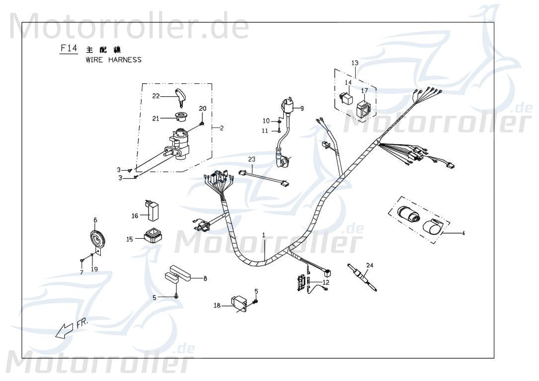 PGO Rodoshow 50 Zündspule Zündkabel 50ccm 2Takt P5584600000 Motorroller.de Zündung Zündmodul Kerzenstecker Zünd-Kabel Zünd-Spule Kerzen-Stecker