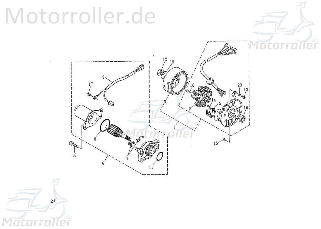 SMC Rotor Kontra T 50 50kmh Magnetscheibe Roller 50ccm 2Takt Motorroller.de Lichtmaschine Standard Minarelli liegend Scooter Extra 50 Sport 50kmh