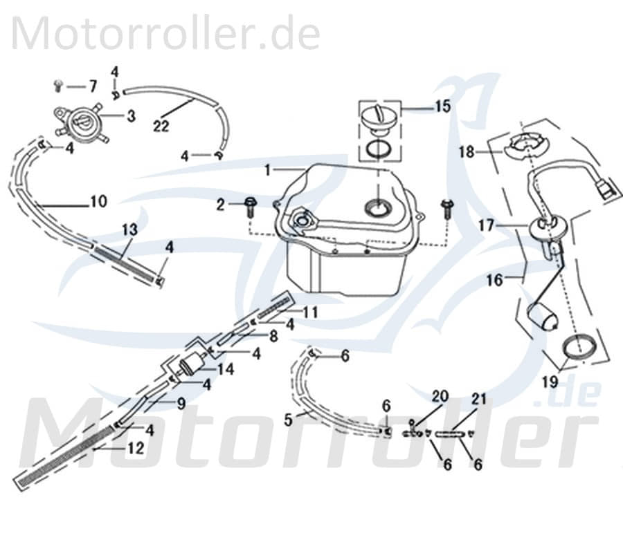 Kreidler Galactica 3.0 LC 50 DD Ansaugschlauch 50ccm 2Takt 1768B-ABA9-A000 Motorroller.de Unterdruckschlauch 260mm Ansaugstutzen Ansaugrohr Scooter