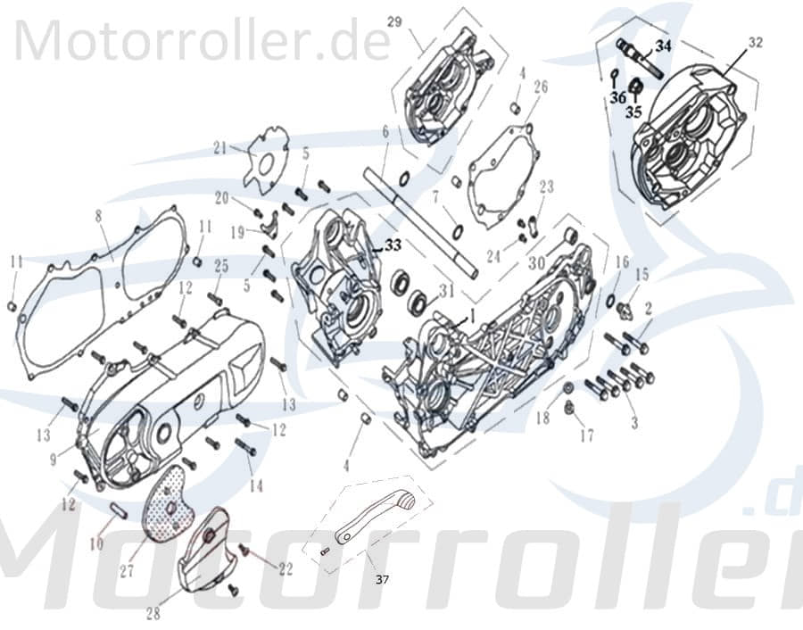 Generic Trigger X 50 Mutter M8 50ccm 2Takt 94050-08080 Motorroller.de Sechskantmutter Flanschmutter Bundmutter Sechskant-Mutter Flansch-Mutter Moped