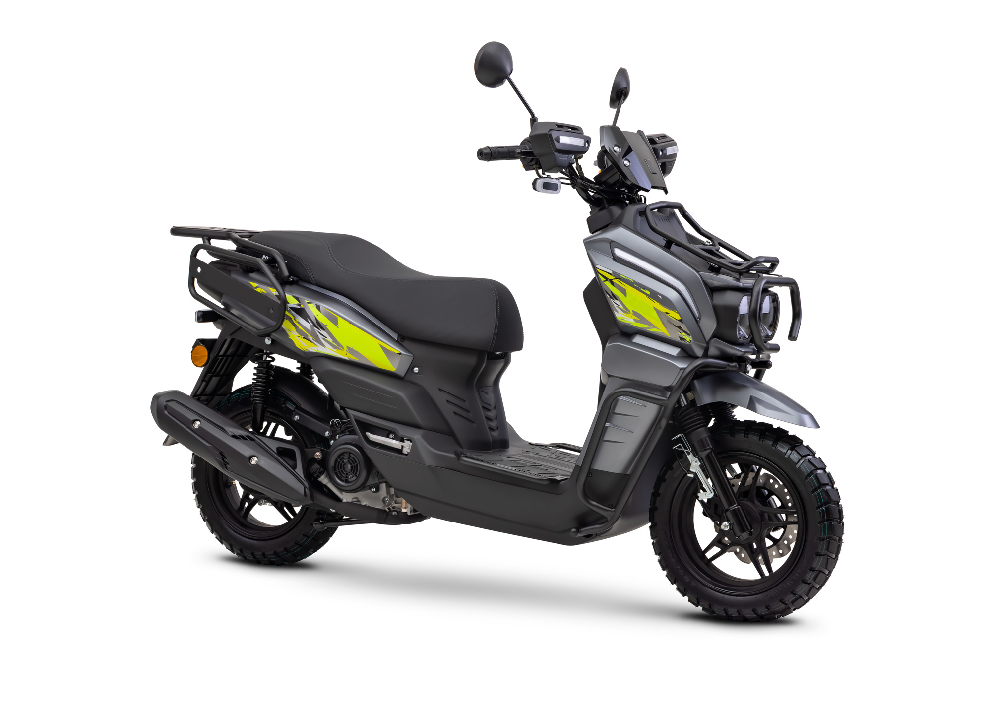 Motorroller Fighter 125 RT grau 85 km/h Euro 5+ Scooter Mokick Roller