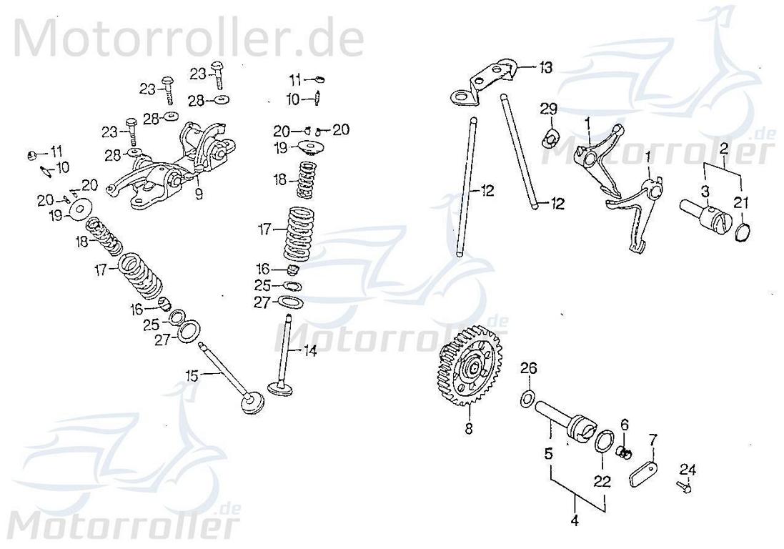 Ventil-Stöselstange von Motorroller.de 90607