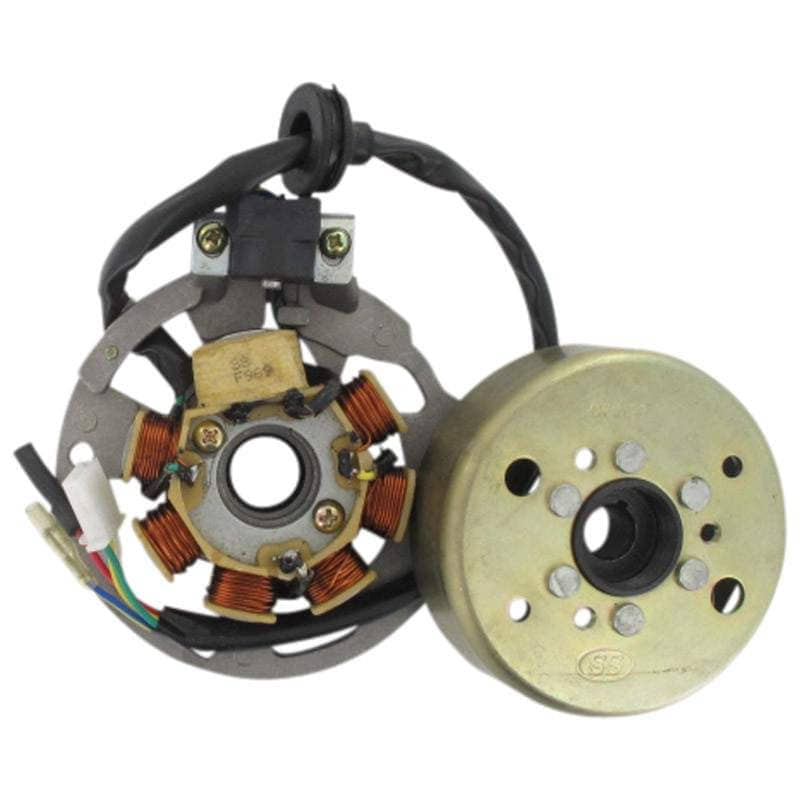 Rex Stratos Montana Licht-Maschine 50ccm 2Takt Stator Motorroller.de Lichtmaschine 1E40QMB YY50QT-28 50cc 2T Minarelli liegend Ankerplatte