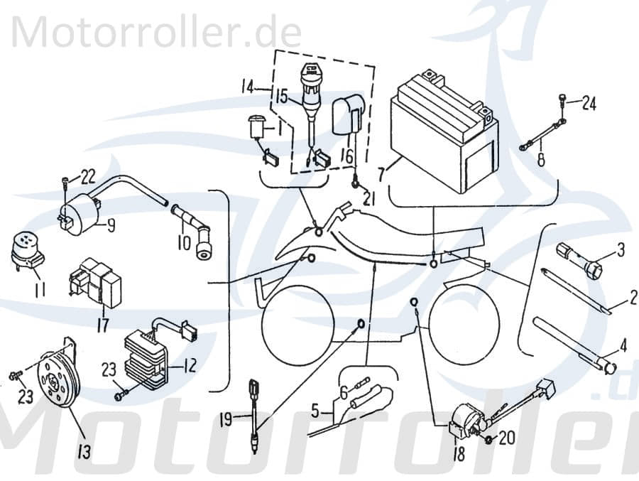 SMC Quad 170 Zündkerzenstecker ATV 170ccm 4Takt 62320-CHP-00 Motorroller.de Zündkerzen-Stecker Kreidler Mustang 170 UTV Ersatzteil Service Inpektion
