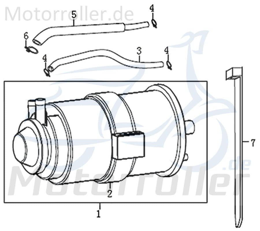 Kreidler DICE SM/GS 125i/Pro Schlauch Entlüftungsbehälter Leitung 781069 Motorroller.de Gummischlauch Ableitung Moped Ersatzteil Service