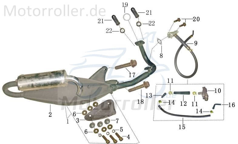 AGM GMX 450 One Sekundärluftventil 125ccm 4Takt TS139QMB230001 Motorroller.de SLS SLSVentil 152QMI Scooter GMX 450 One JSD50QT-13 Fighter 125 One