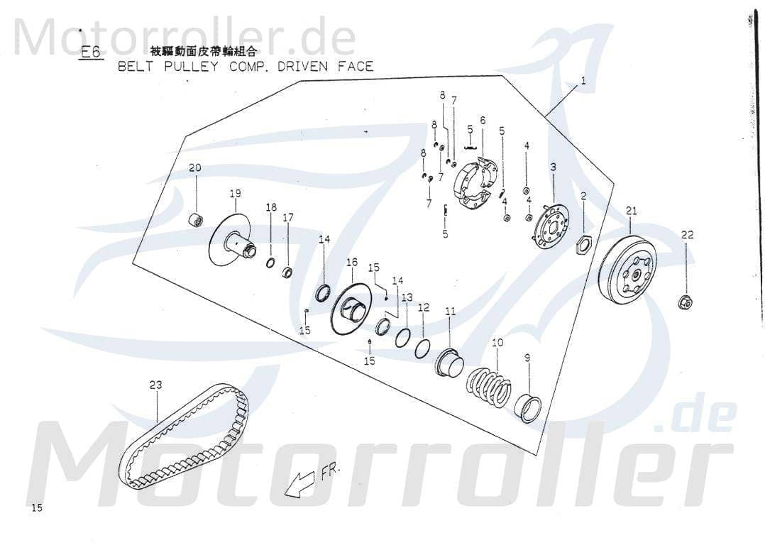 PGO Stift Führungsrolle Big Max 50 Bolzen Roller 50ccm 2Takt Motorroller.de Passstift Nietstift Pass-Stift PGO 50ccm-2Takt Scooter Ersatzteil Service