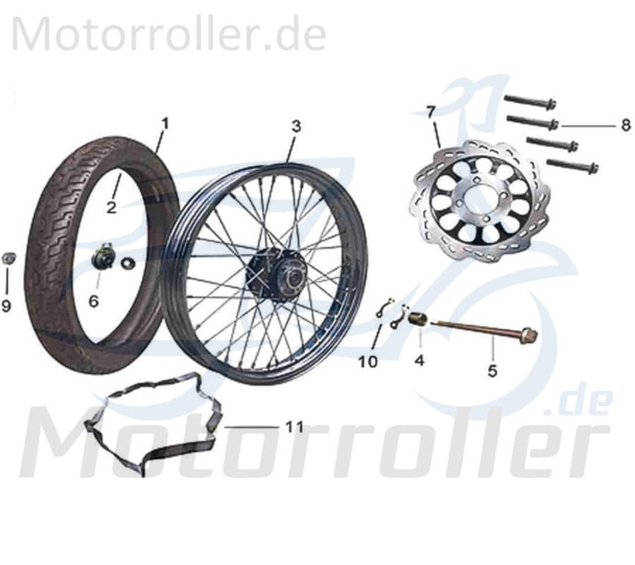 Kreidler DICE CR 125 Speiche innen Vorderrad 780120 Motorrad