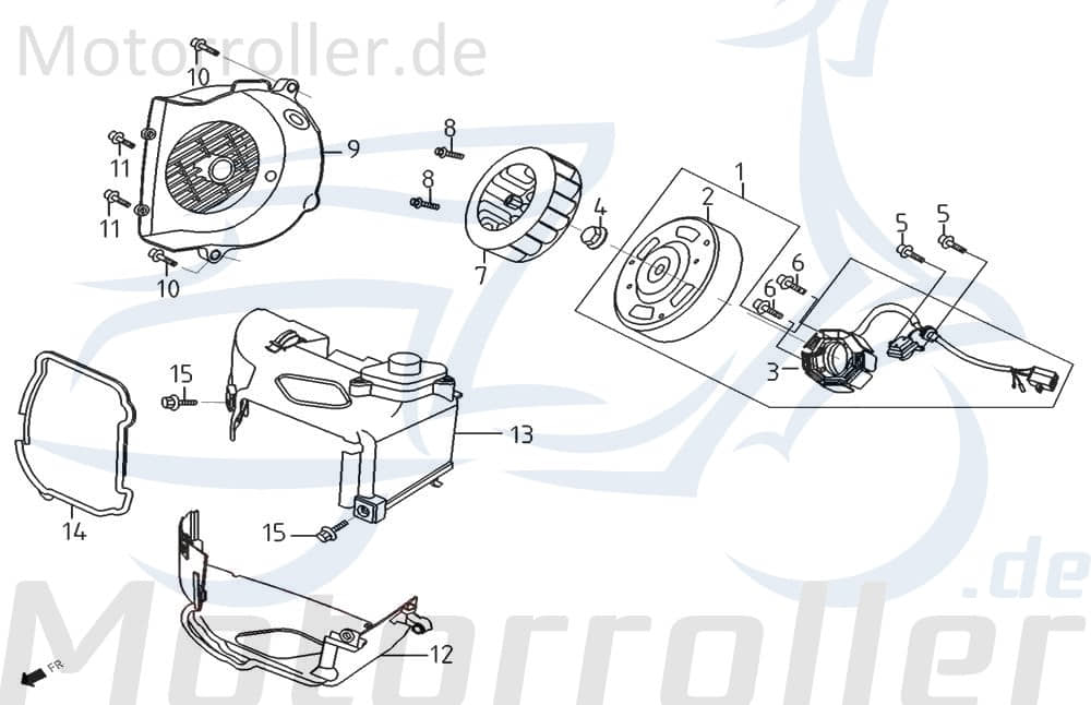 PGO Stranger 50 Schwungrad E0802 Motorroller.de Polrad Benzhou Yiying Service Inpektion Direktimport