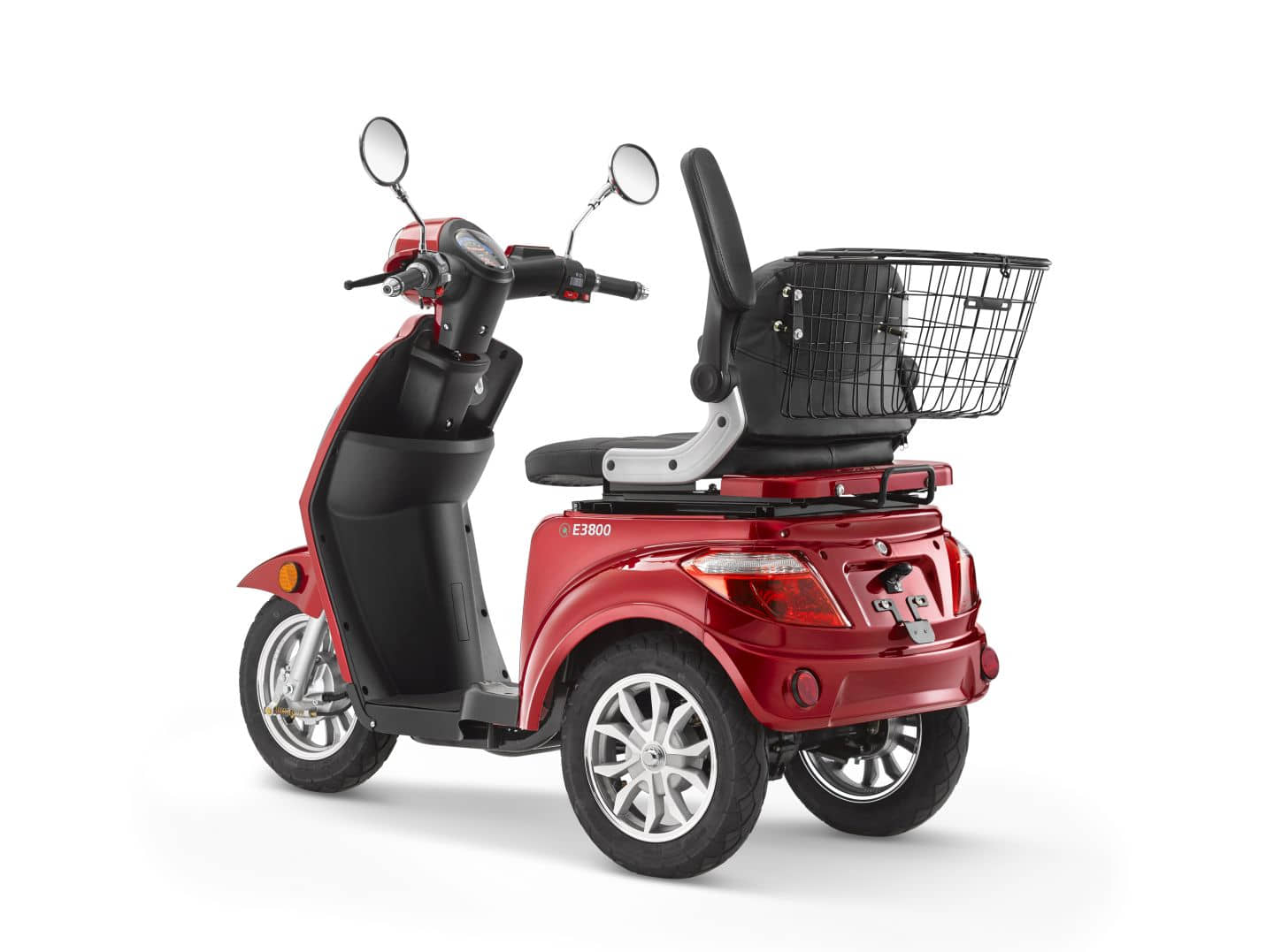 Elektroroller Scoody E3800 Dreirad 20 km/h weinrot