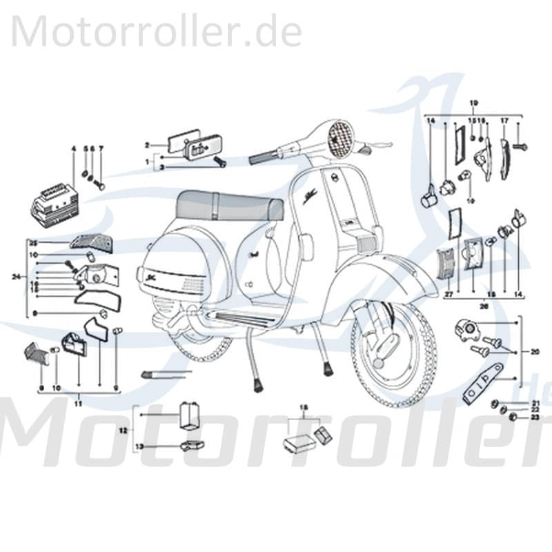 Blinker vorn rechts Kreidler STAR Deluxe 4S 125 Roller 720290 Motorroller.de Signalleuchte Blinklicht Blinkleuchte Fahrtrichtungsanzeiger Winker LML