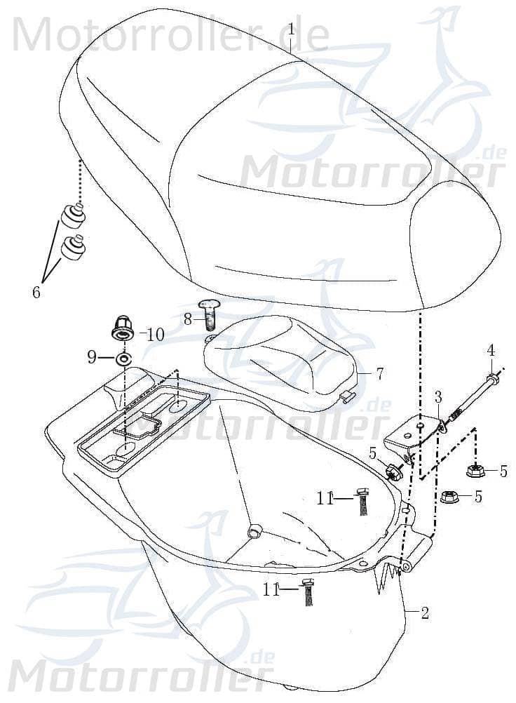 Motorlagerbuchse Silentbuchse 20x8x19mm 104130-139QMA-0000 Motorroller.de Gummi-Metall Silentblock Gummibuchse Silentlager Lagerhülse Gummihülse Moped