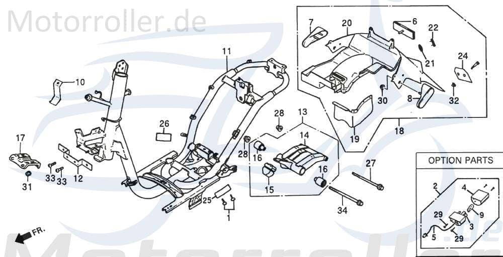 Schutzblech hinten Radlauf 80105-SE5-5100-EU