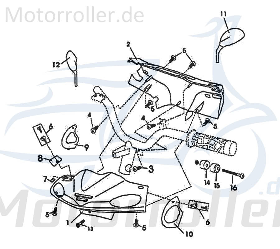 Rex RS125 Abdeckung schwarz Kappe 125ccm 4Takt FIG 29-3 Motorroller.de Deckel Schutz Verkleidung Platte Cover Blende Schutzhaube 125ccm-4Takt Scooter