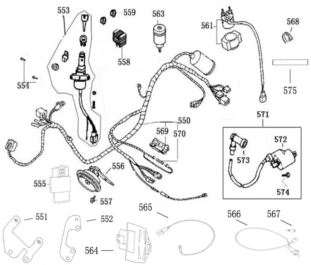 Halter Zündspule Befestigung Znen Euro 4 50232-DGW-9100