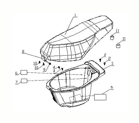 Kreidler Vabene 50 Sitzbankscharnier 730381 Motorroller.de Sitzscharnier