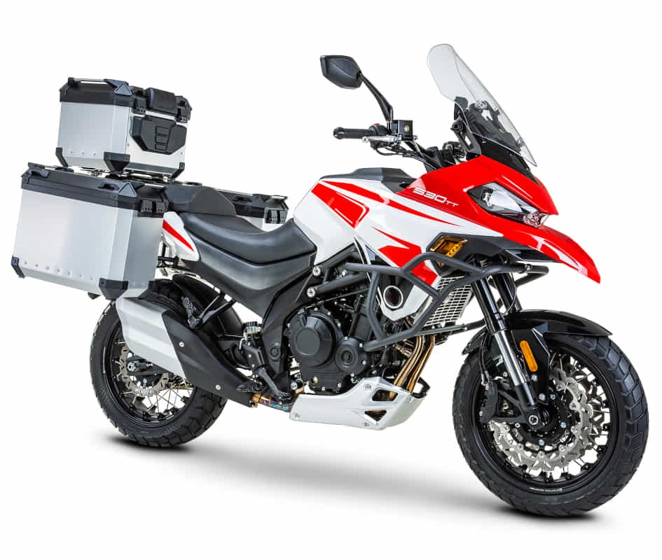 Motorrad Fighter 530 TT-RS weiß-rot Euro 5 500ccm Touring mit Kofferset