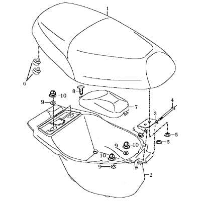 Anschlaggummi 10mm Sitzbank 700427