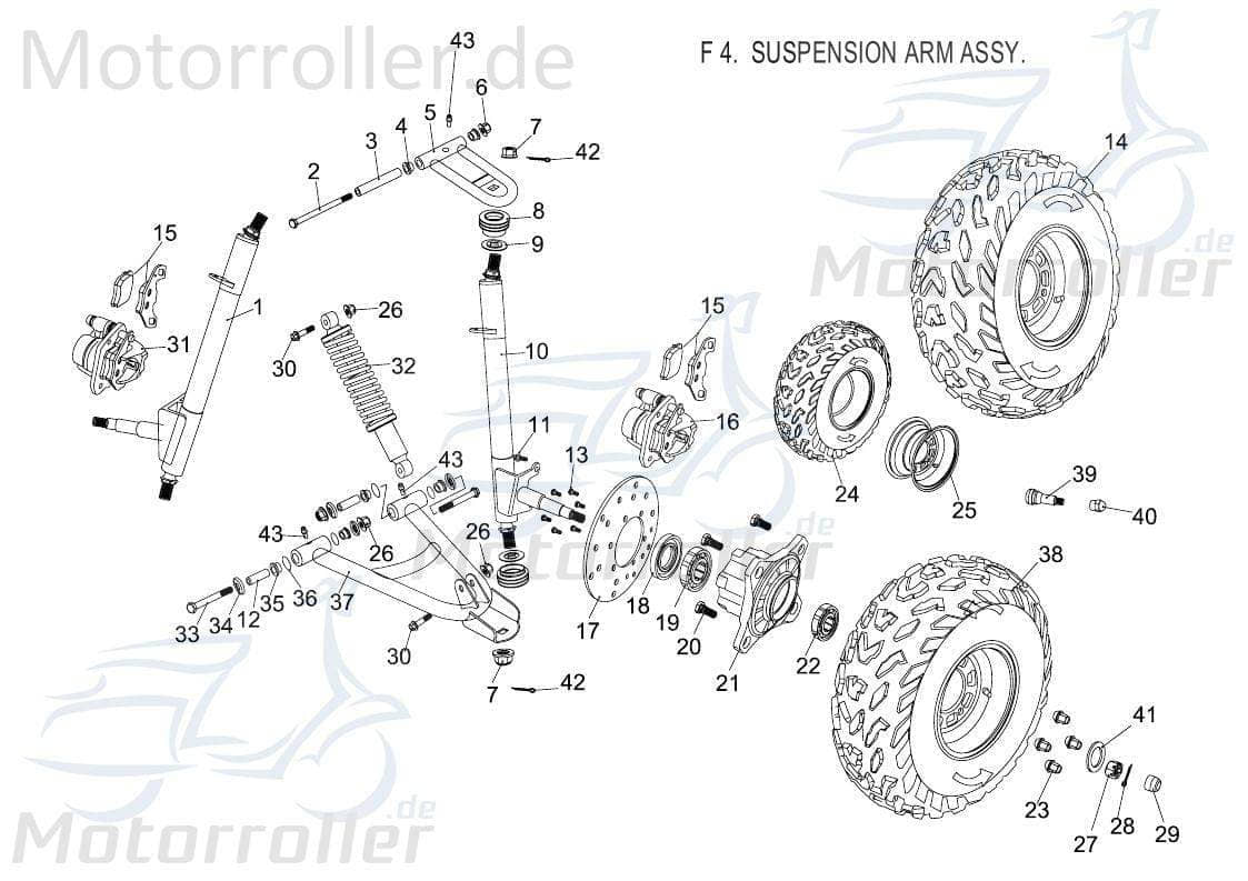 Strebe links L= 49 cm Achse 9.2 Radnabe B54211200002