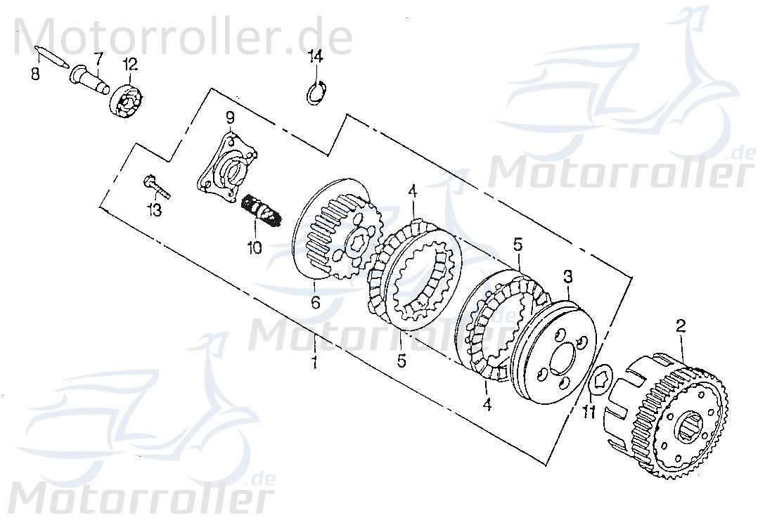 Distanzscheibe Kupplung Rex Chopper 125 Lochscheibe 92010 Motorroller.de Ausgleichsscheibe Abstandscheibe 170ccm 4Takt Motorrad Cruiser 125 Ersatzteil