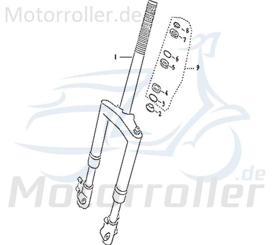 Kreidler e-Florett 3.0 Lenkkopflager komplett 733616 Motorroller.de Lenkkopflagersatz Elektroroller E-Roller E-Scooter