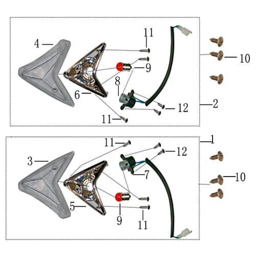Blinkerglas vorn rechts Jonway Blinker-Abdeckung 2010916-2 Motorroller.de Blinker-Glas Blinkerabdeckung Blinkerkappe Blinker-Kappe Blinkleuchtenglas