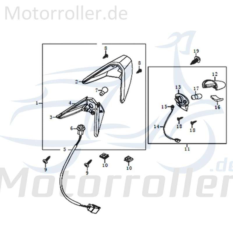 Anschlusskabel Kreidler SUPERMOTO 125 Verbindungskabel 91333 Motorroller.de Anschlußkabel 125ccm-4Takt Motorrad STREET 125 DD Ersatzteil Service